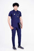 Men's 3-Pocket Zip Placket V-Neck Scrub